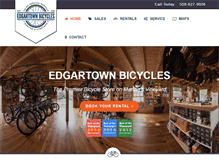 Tablet Screenshot of edgartownbicycles.com